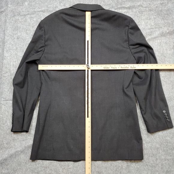 J.Crew Blazer Mens 42L Wool 3 Button Single Breasted Charcoal Sport Coat Jacket - Picture 7 of 16